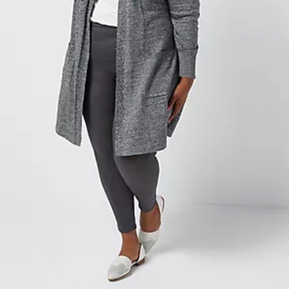 NWOT All Worthy Hunter McGrady The Ultimate Tall Faux Leather Legging SZ 1X - Picture 3 of 6